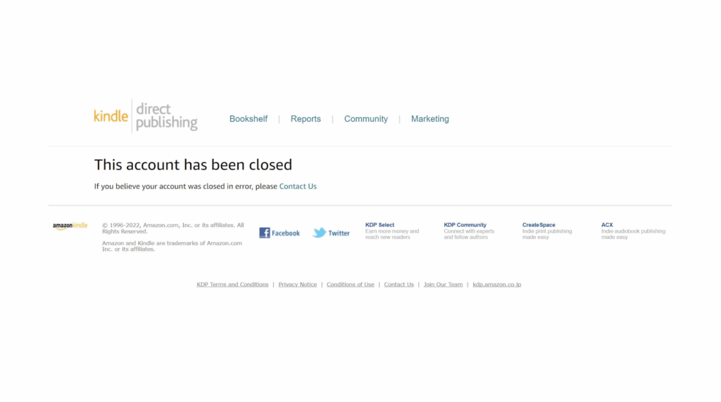 kdp account suspended